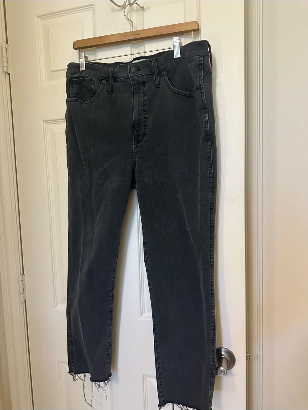 Madewell Washed stovepipe Straight-Leg Jeans cropped